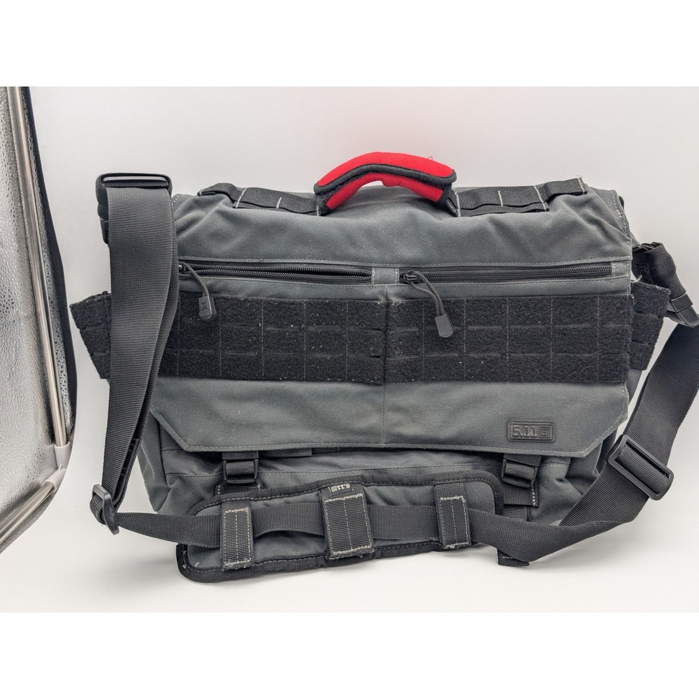 5.11 Tactical Rush Delivery Lima Messenger Sling Bag Gray Laptop Briefcase MOLLE